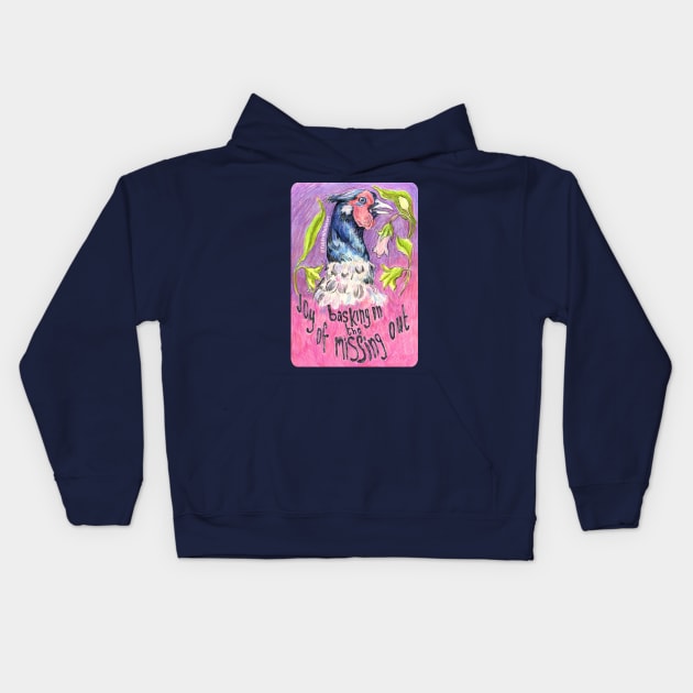 Basking In The Joy Of Missing Out Kids Hoodie by FabulouslyFeminist